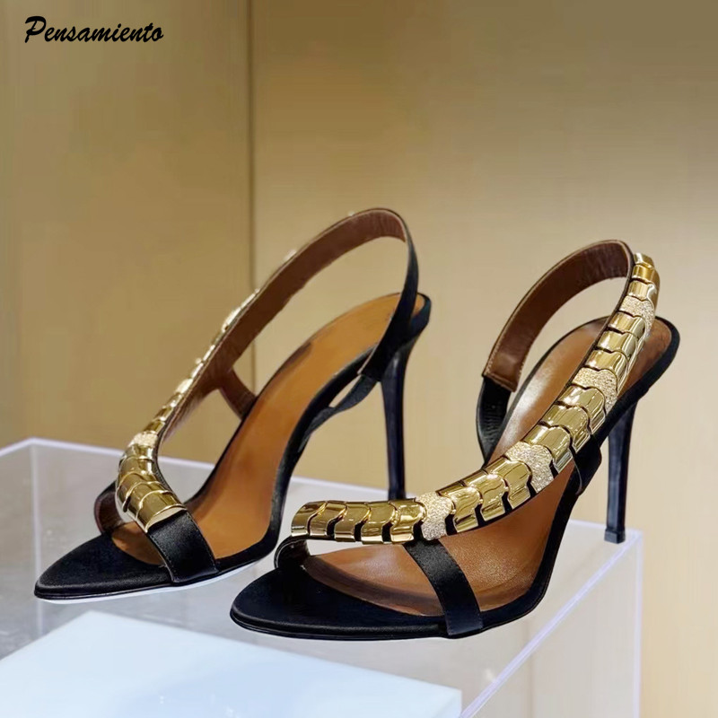 Women Formal Wear For Wedding - صنادل نسائية فاخرة مرصعة بالأحجار الكريمة