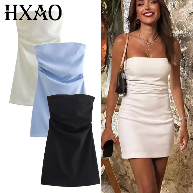 Women Formal Wear Zara - فستان TRAF للسيدات بدون أكتاف مشد