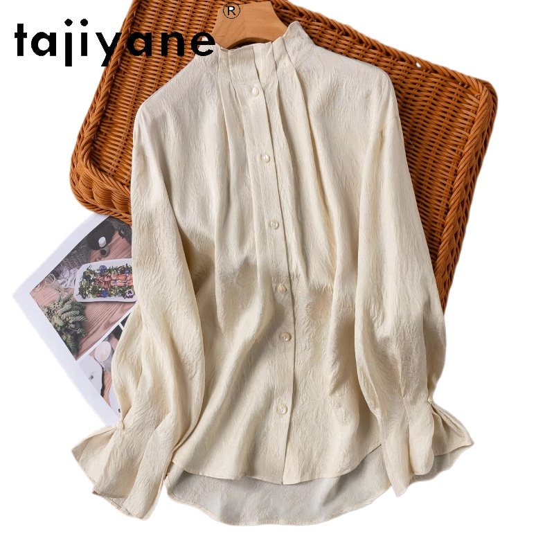 Silk Blouse Button - TAJIYANE قميص نسائي من حرير التوت