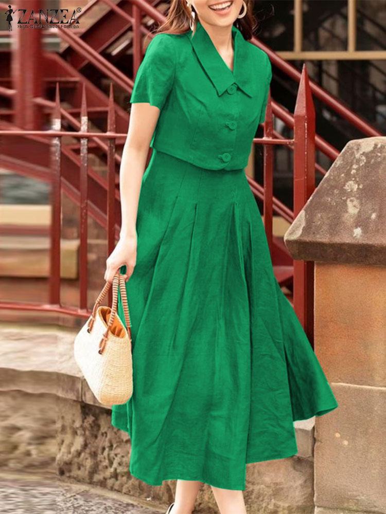 Vintage Women'S Formal Wear - Zanzea-ملابس خارجية نسائية متناسقة للمكتب ،