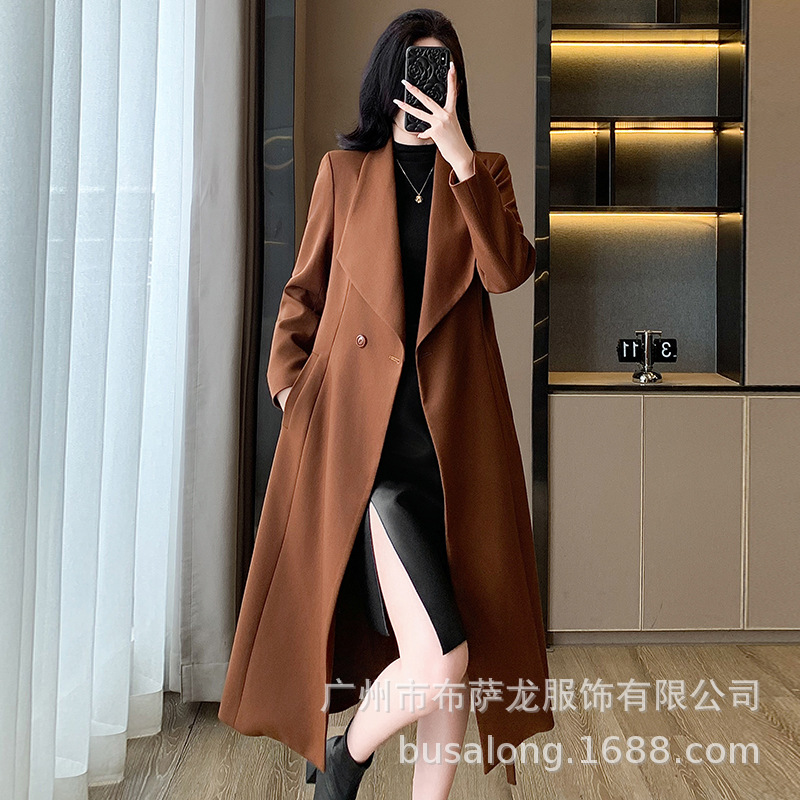 Trench Coat Formal - معطف نسائي جديد لخريف وشتاء 2025،