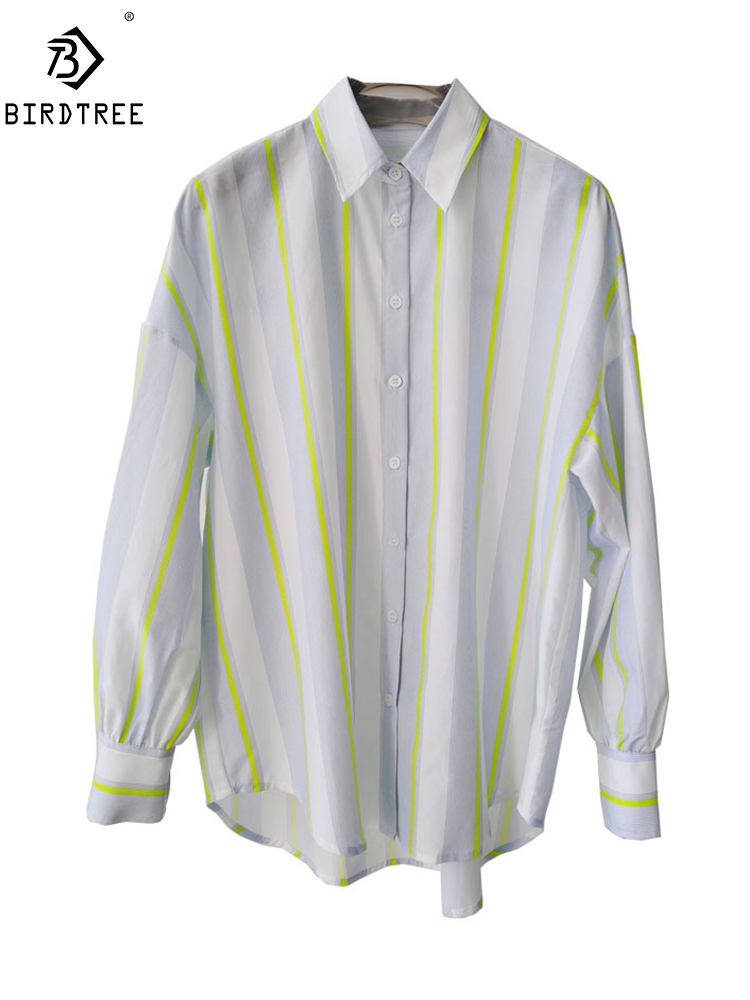 Silk Blouse Button - بلوزة نسائية أنيقة من BirdTree، 16