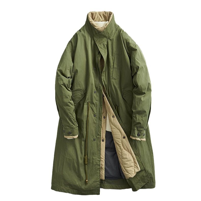 Trench Coat Formal - معطف شتوي رجالي طويل متوسط الطول،
