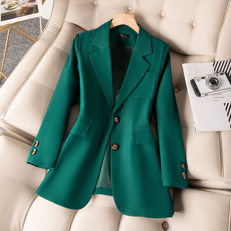 Women Formal Wear Winter - أزرق أسود أخضر المرأة معطف السترة