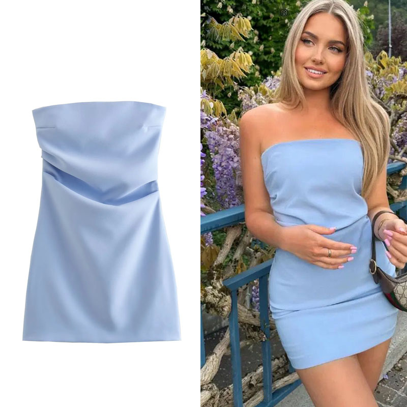 فستان TRAF للسيدات بدون أكتاف  - مراجعة Women Formal Wear Zara وسعره