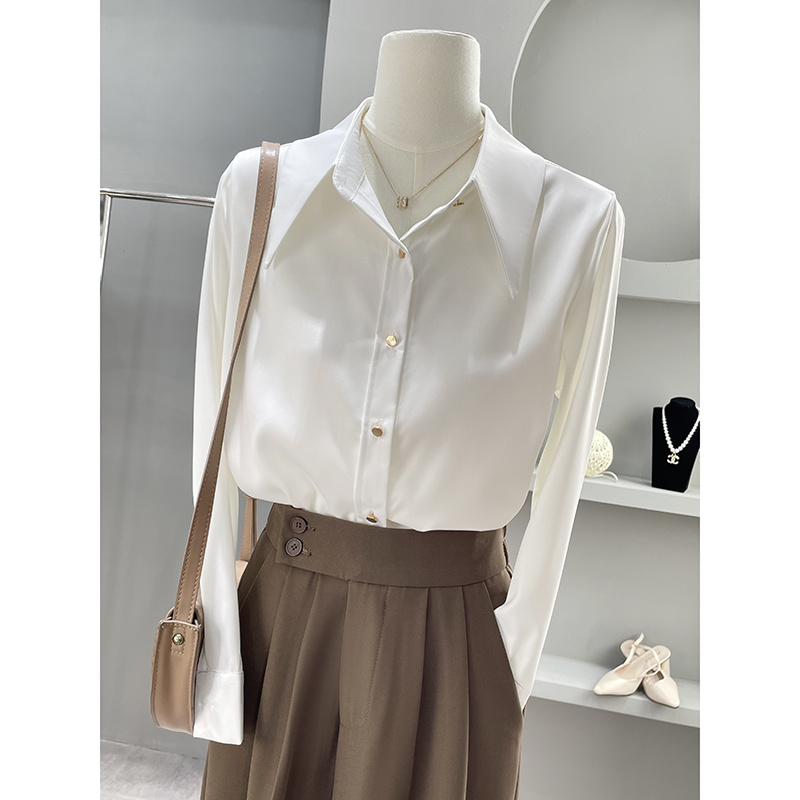 قمصان طويلة الأكمام المرأة بلو - مراجعة Women Formal Wear Korean وسعره