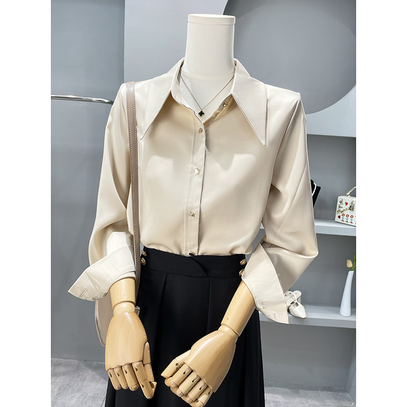 قمصان طويلة الأكمام المرأة بلو - مراجعة Women Formal Wear Korean وسعره