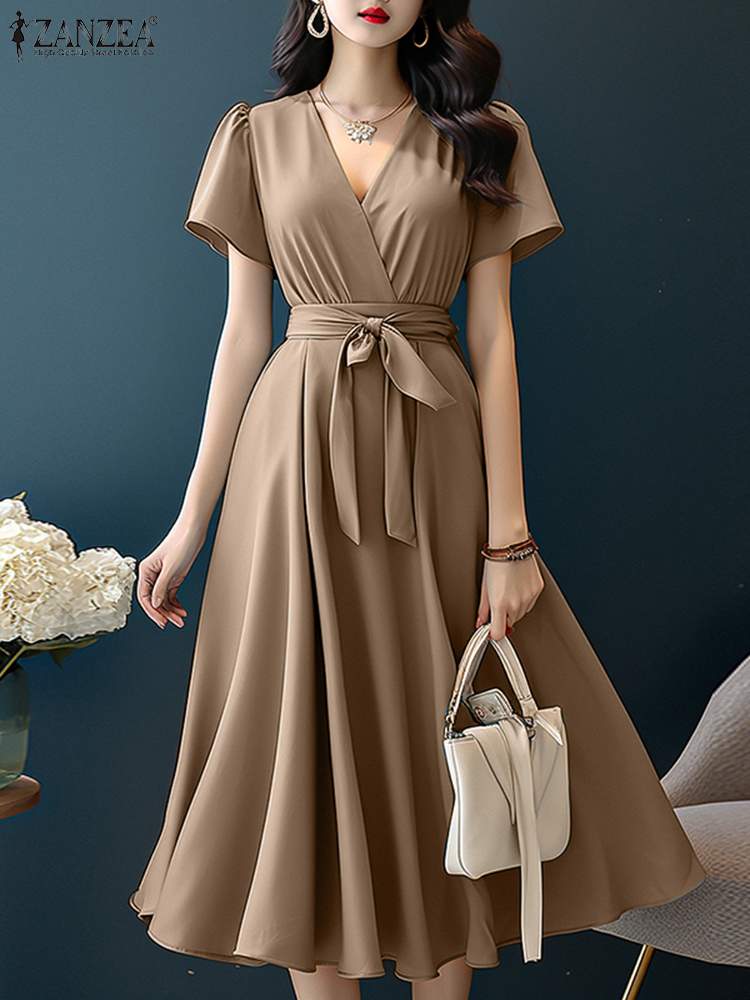 فساتين ZANZEA 2024 أنيقة بأكما - مراجعة Women Formal Wear Zara وسعره