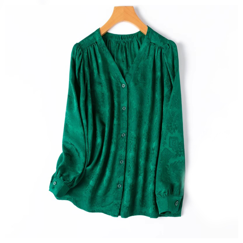 قميص نسائي جديد لربيع 2026 بتص - مراجعة Silk Blouse Button وسعره