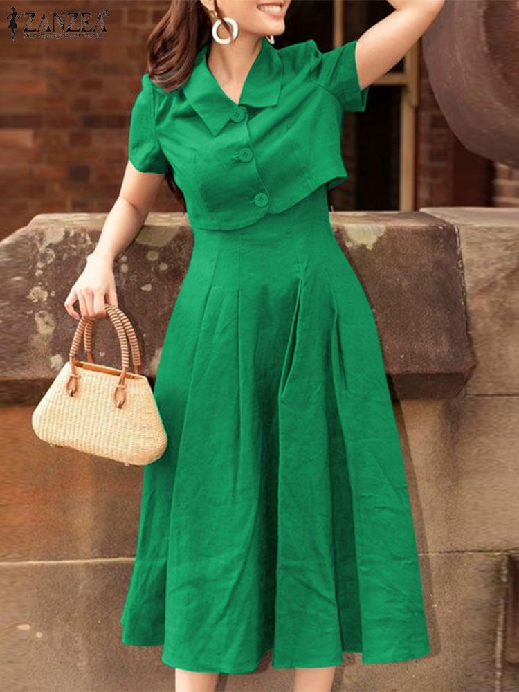 Zanzea-ملابس خارجية نسائية متن - مراجعة Vintage Women'S Formal Wear وسعره