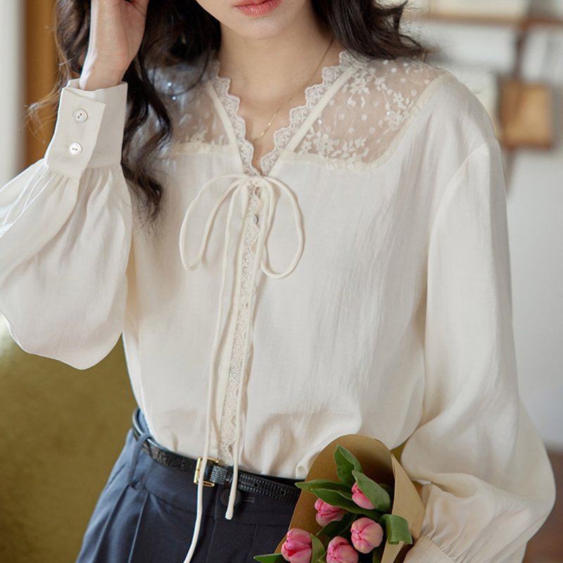 قمصان نسائية بأكمام طويلة من ا - مراجعة Women Formal Wear Korean وسعره