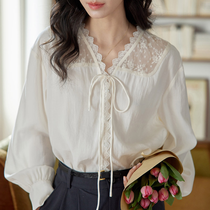قمصان نسائية بأكمام طويلة من ا - مراجعة Women Formal Wear Korean وسعره