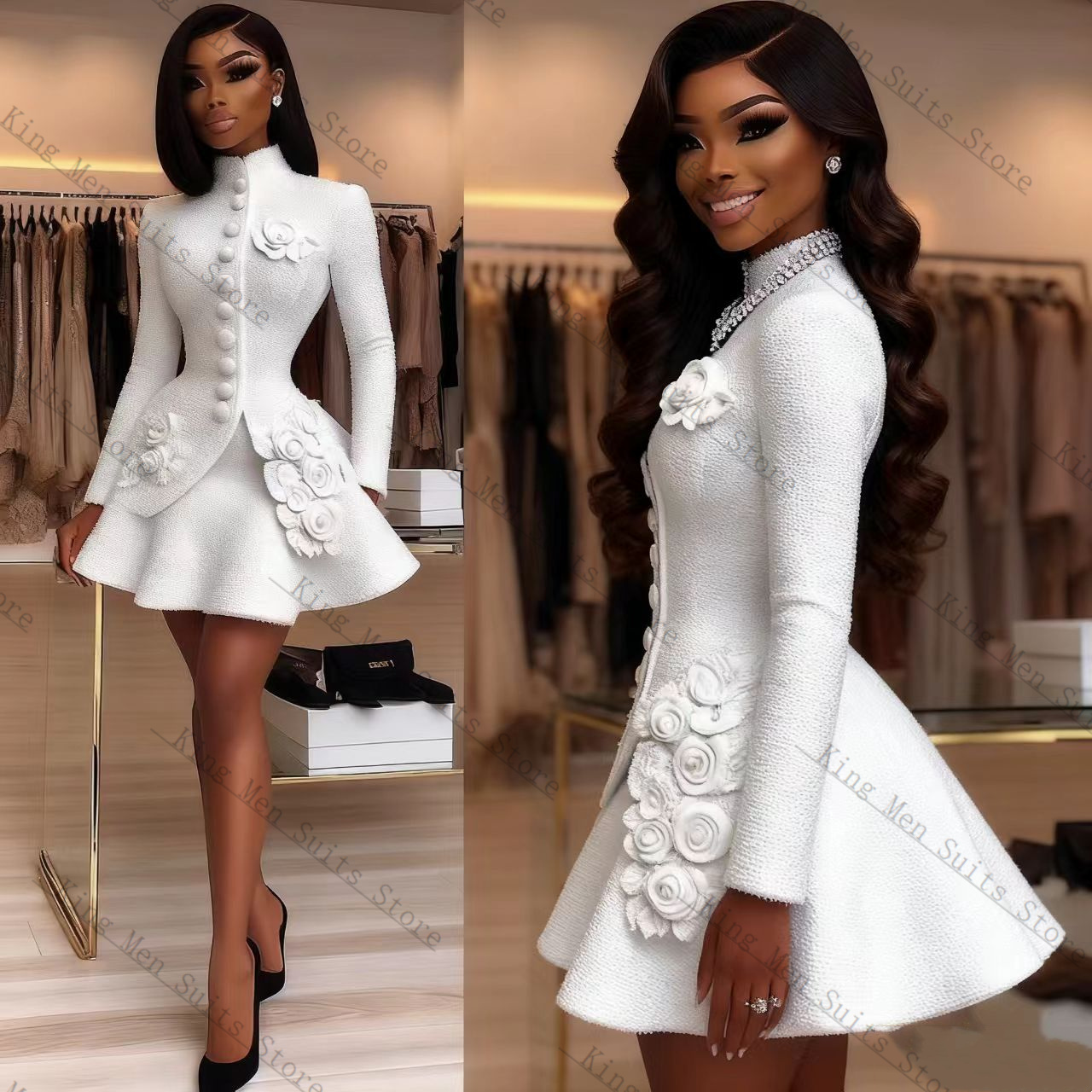 الفاخرة الأبيض المرأة البدلة م - مراجعة Women'S Formal Wear Wedding Guest وسعره