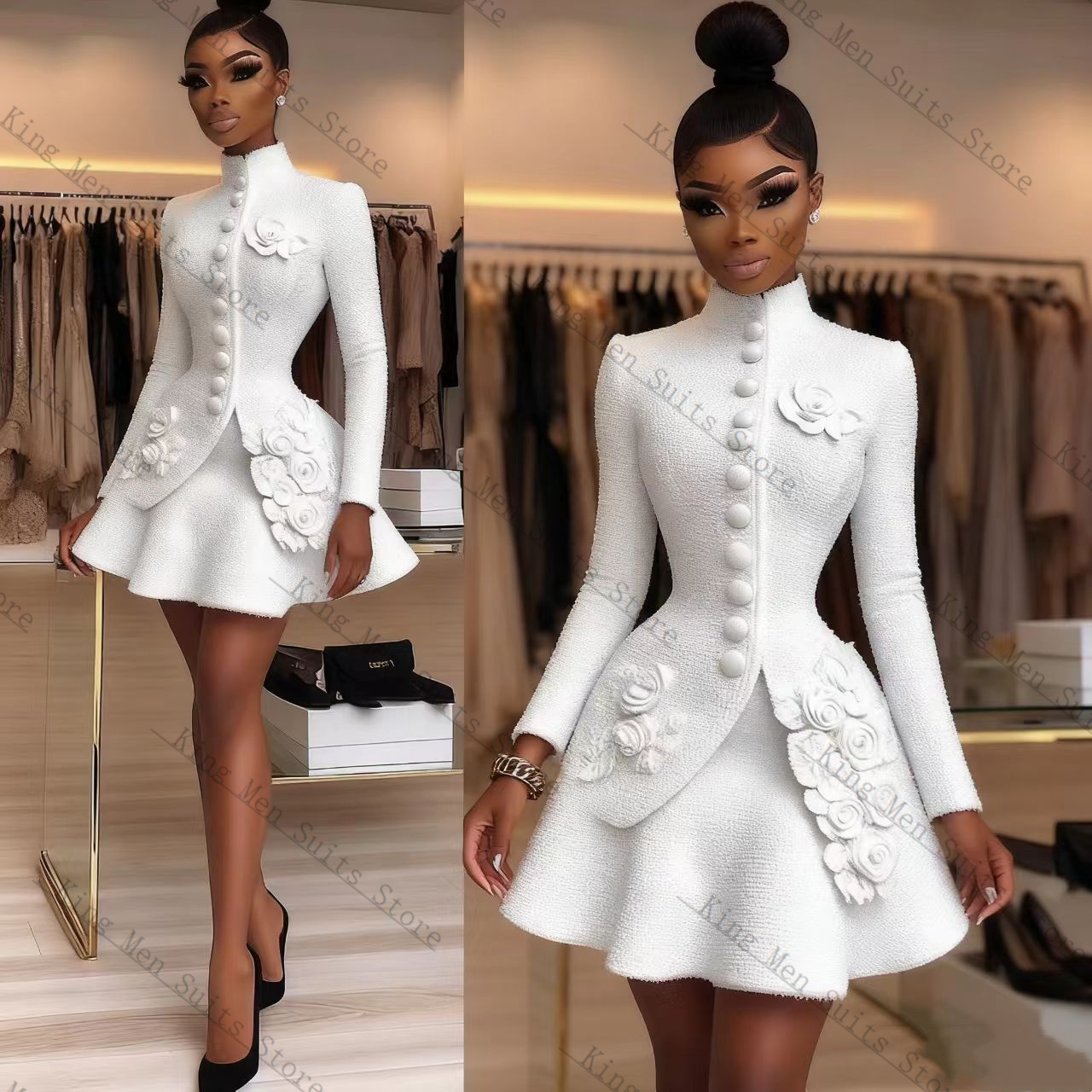 الفاخرة الأبيض المرأة البدلة م - مراجعة Women'S Formal Wear Wedding Guest وسعره