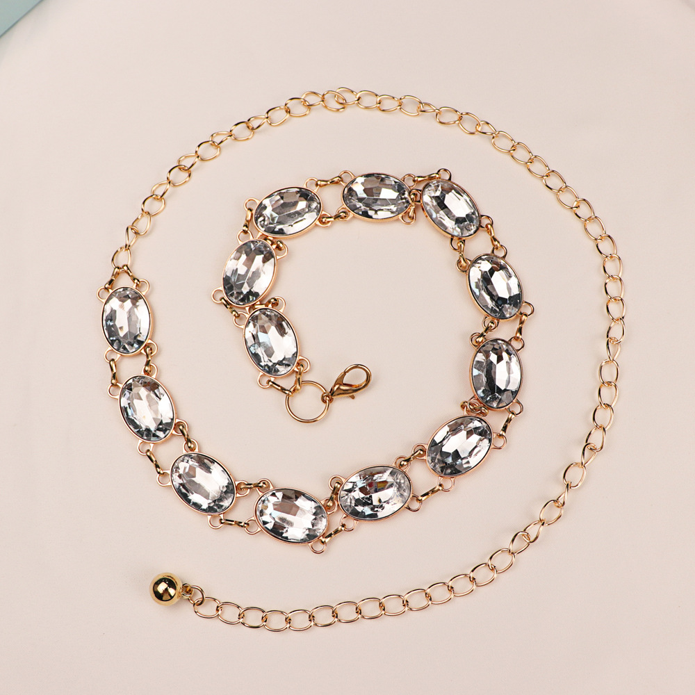 سلسلة خصر أنيقة مرصعة بالأحجار - مراجعة Women'S Formal Wear Accessories وسعره