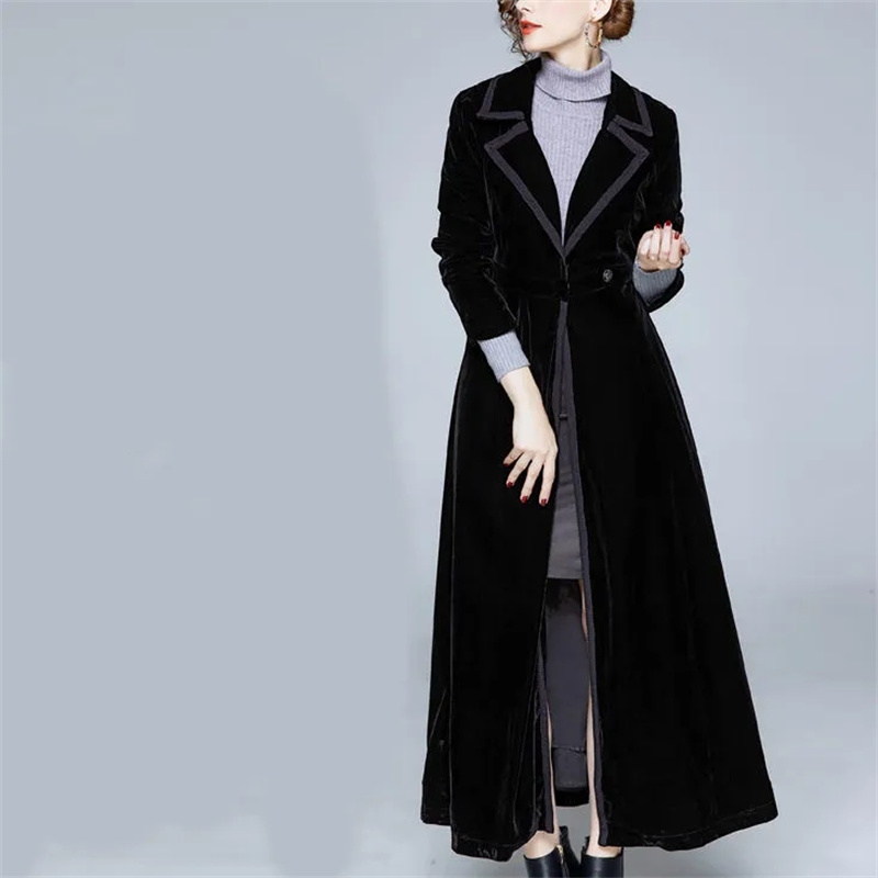 الذهبي المخملية سترة واقية طوي - مراجعة Trench Coat Formal وسعره