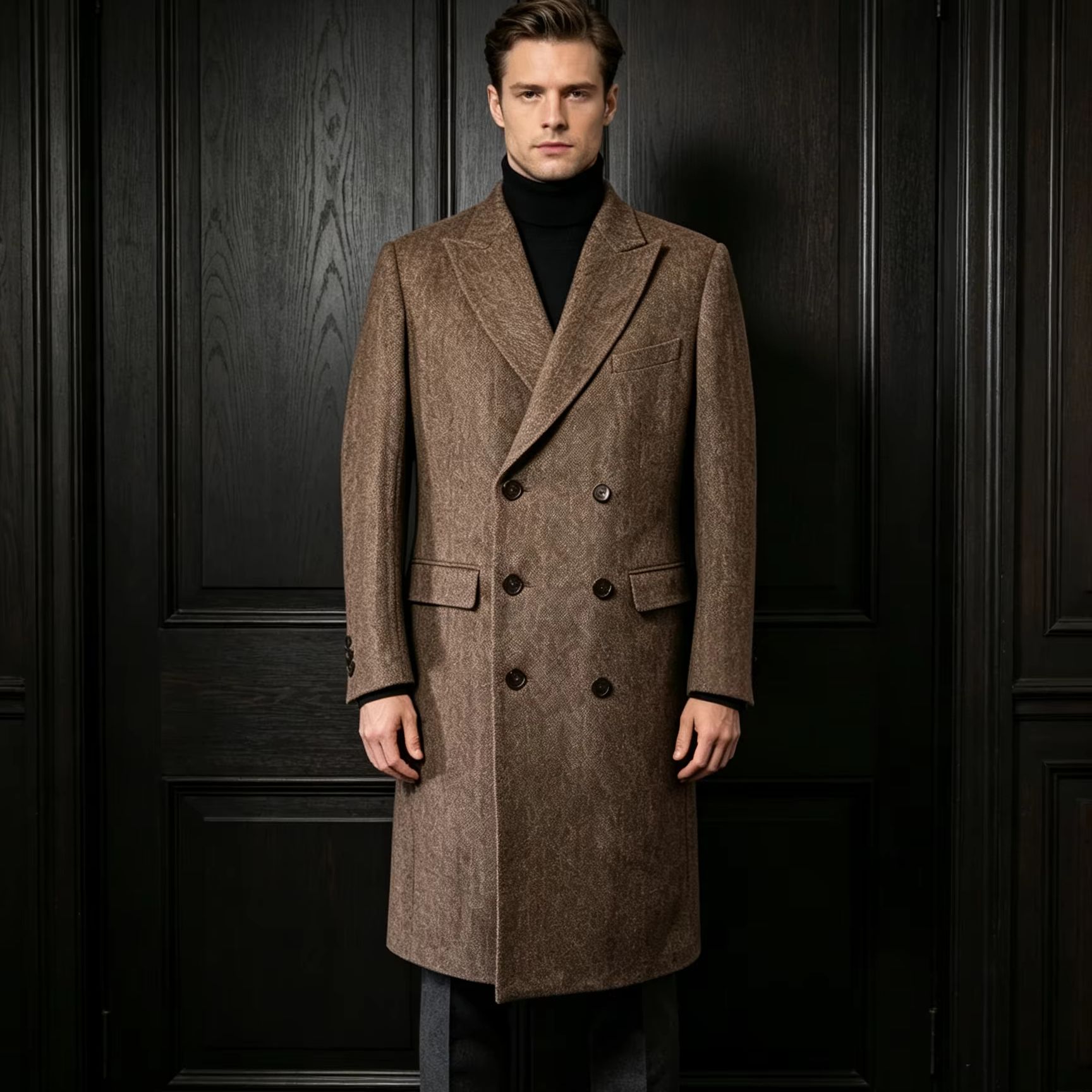 معطف طويل للرجال من الصوف الخا - مراجعة Trench Coat Formal وسعره