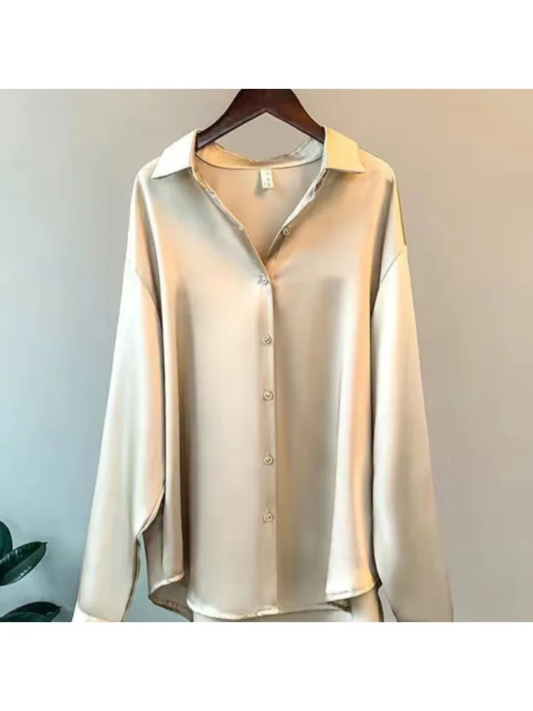 حجم كبير قميص حريري المرأة عاد - مراجعة Silk Blouse Button وسعره