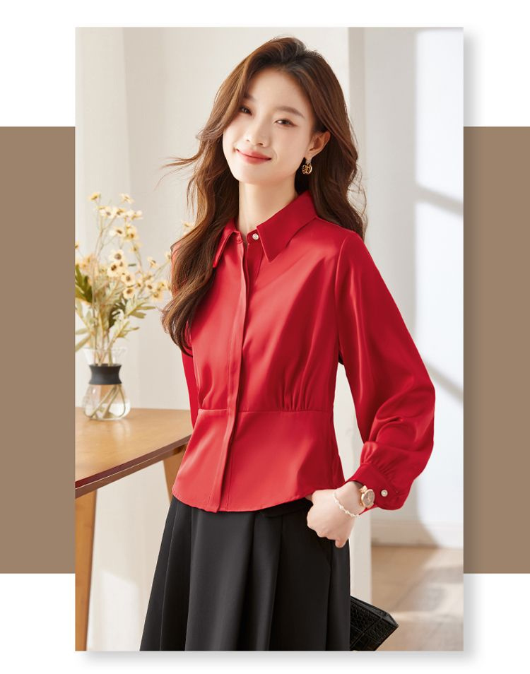 قمصان نسائية بأكمام طويلة من ا - مراجعة Women Formal Wear Korean وسعره