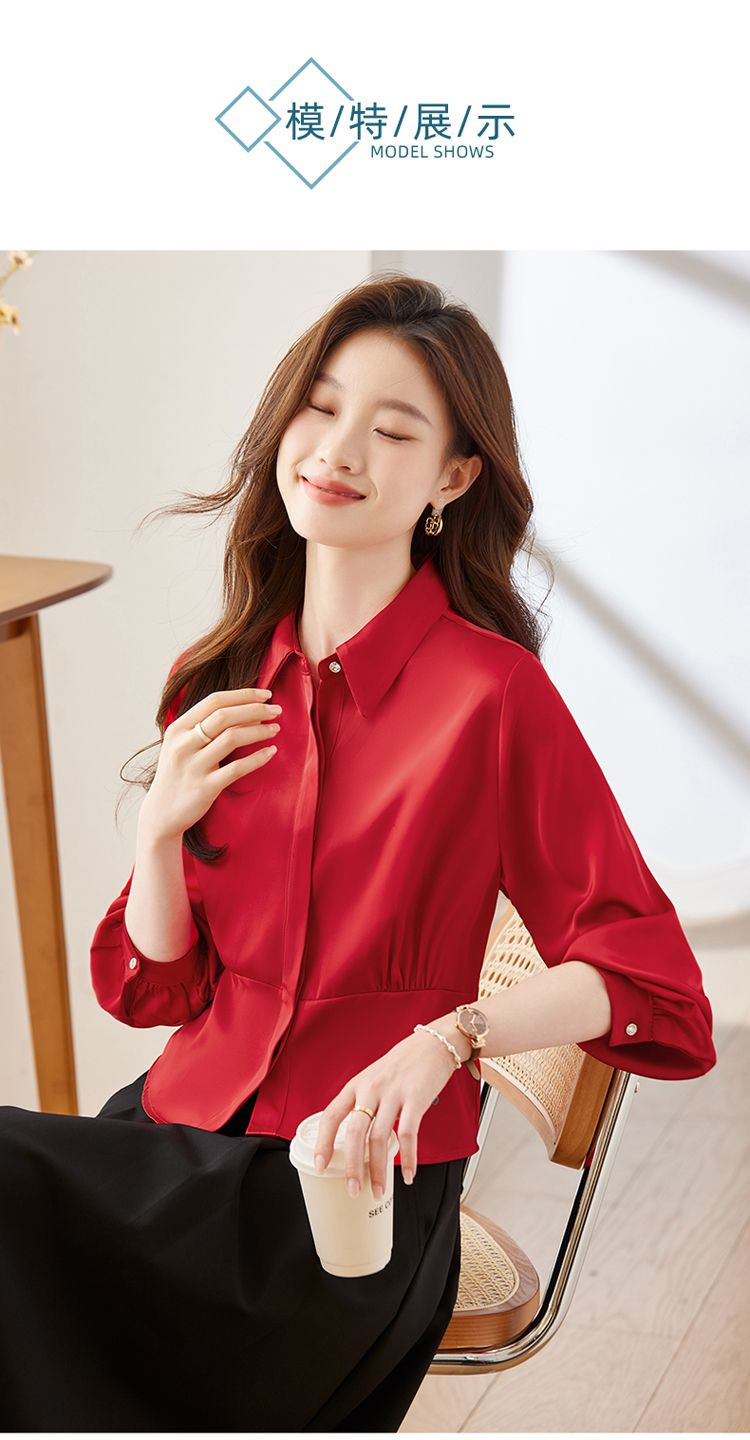 قمصان نسائية بأكمام طويلة من ا - مراجعة Women Formal Wear Korean وسعره