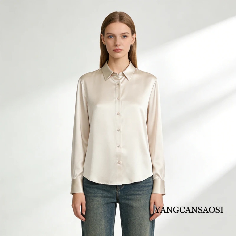 الثقيلة 35 مللي متر 100% التوت - مراجعة Silk Blouse Button وسعره