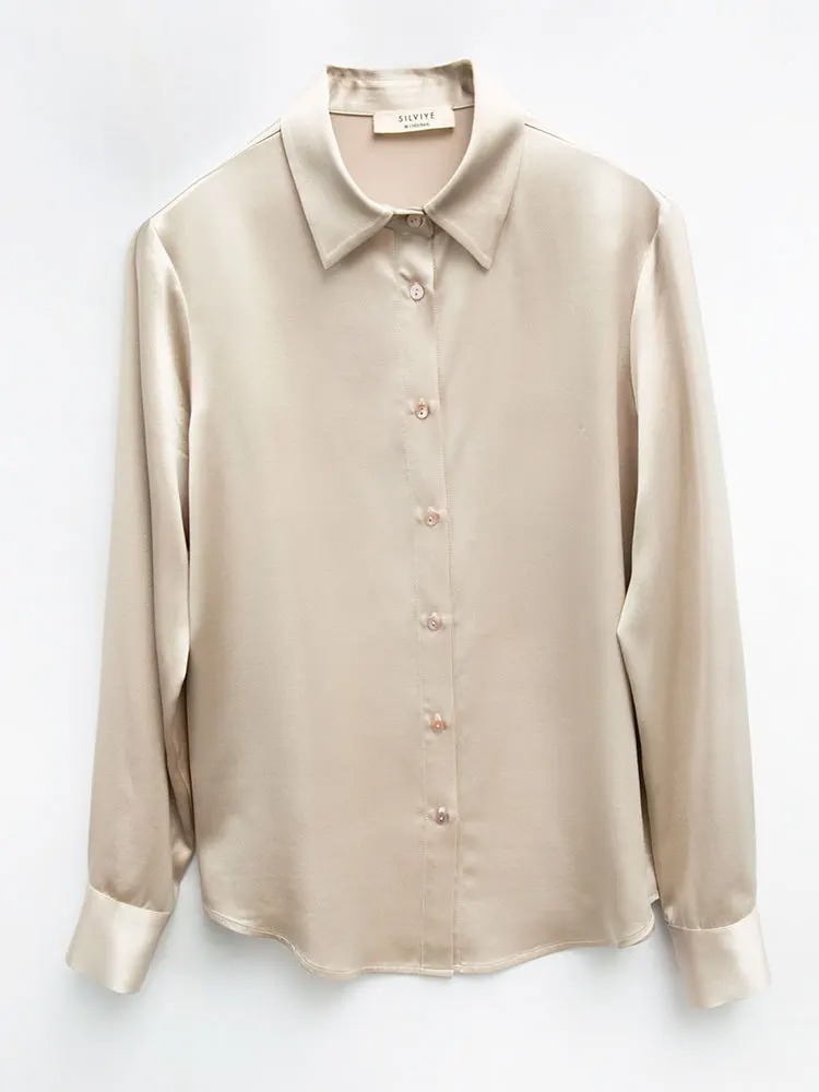 الثقيلة 35 مللي متر 100% التوت - مراجعة Silk Blouse Button وسعره