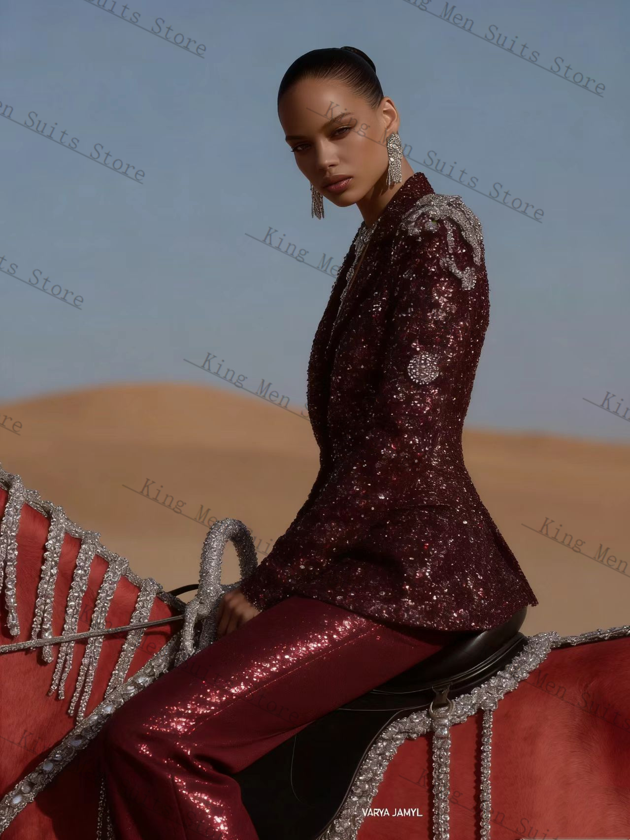 طقم بدلة نسائية لامعة باللون ا - مراجعة Women'S Formal Wear Wedding Guest وسعره