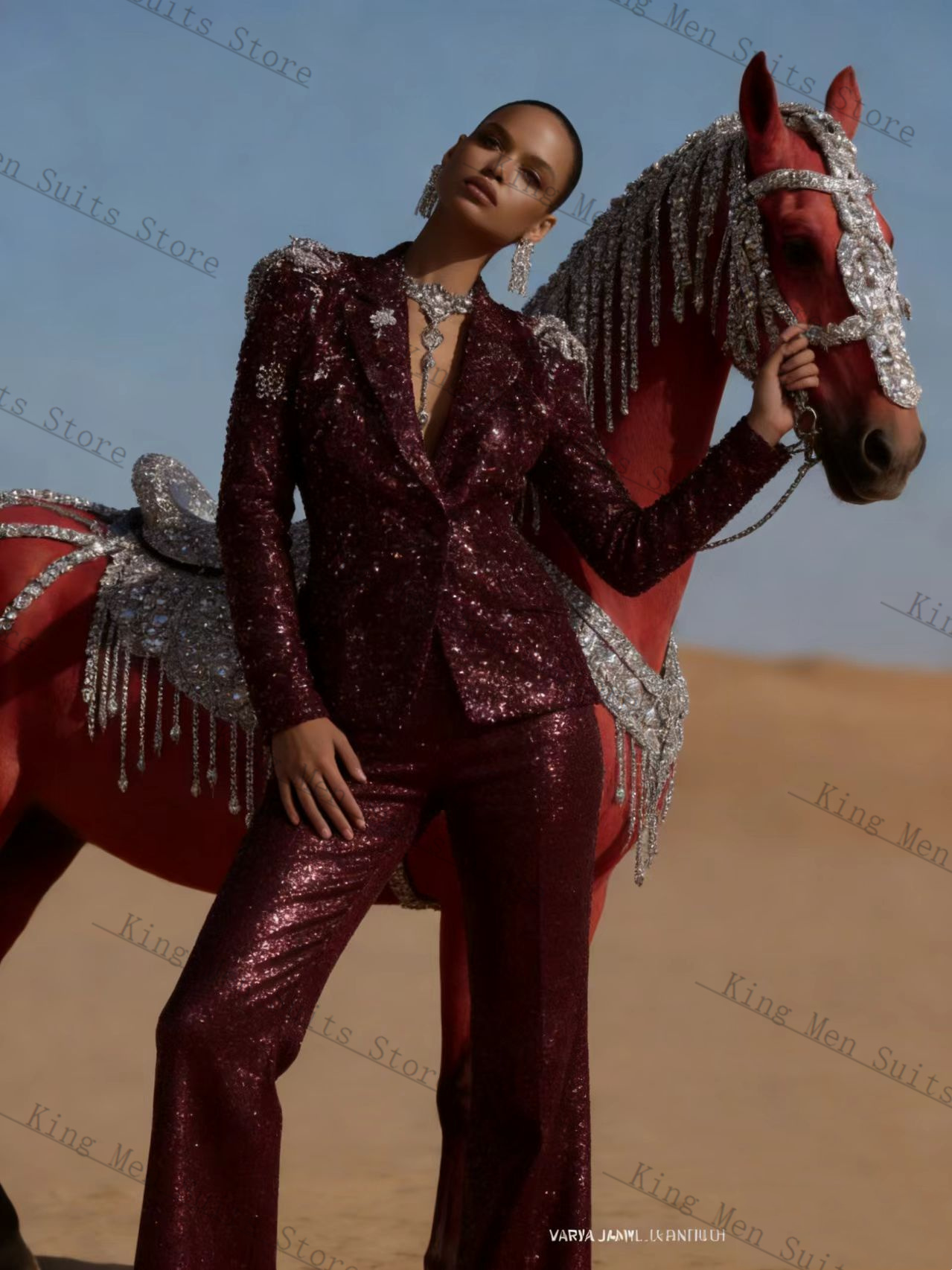 طقم بدلة نسائية لامعة باللون ا - مراجعة Women'S Formal Wear Wedding Guest وسعره