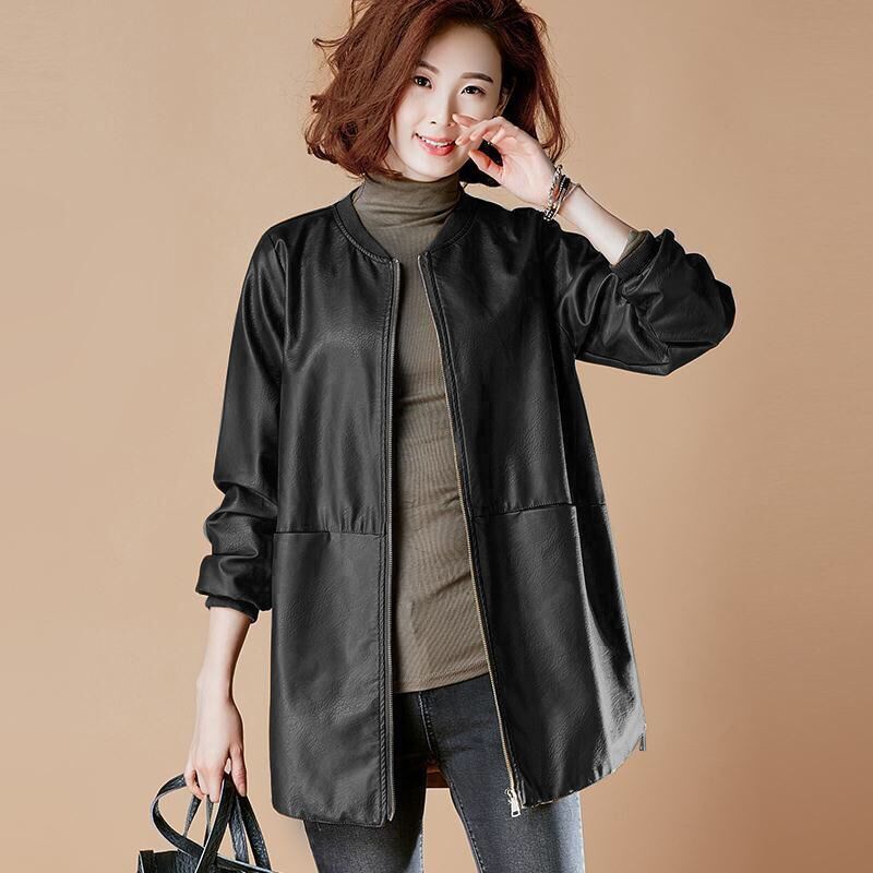موضة حجم كبير سترة جلدية المرأ - مراجعة Trench Coat Formal وسعره