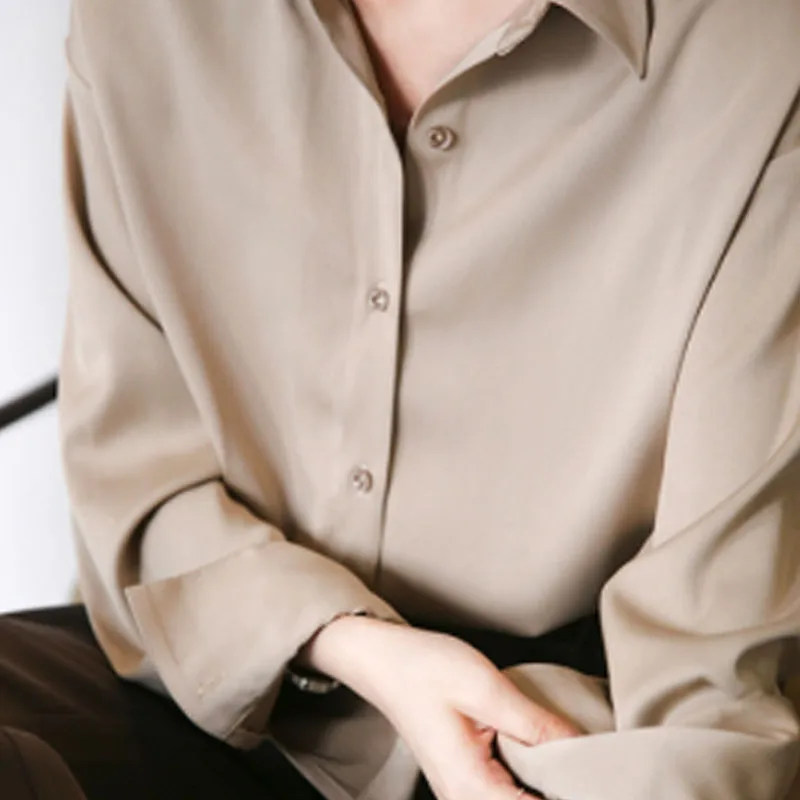 2026 بلوزة نسائية أنيقة من الس - مراجعة Silk Blouse Button وسعره