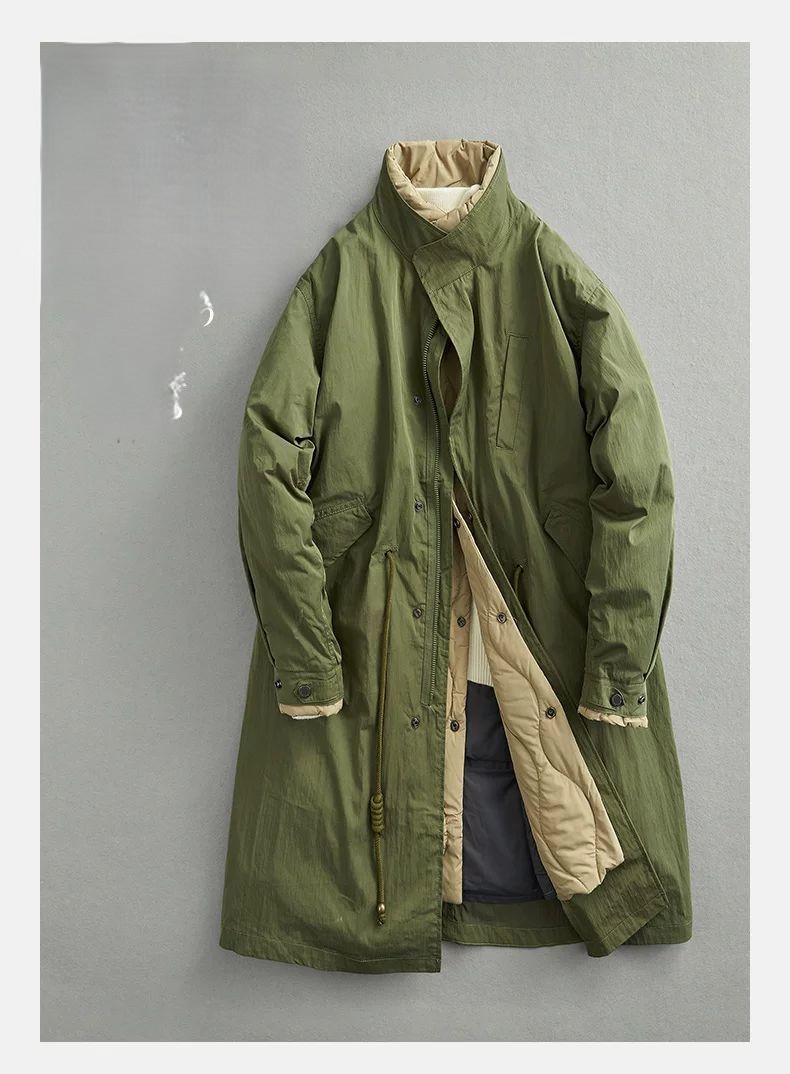 معطف شتوي رجالي طويل متوسط الط - مراجعة Trench Coat Formal وسعره