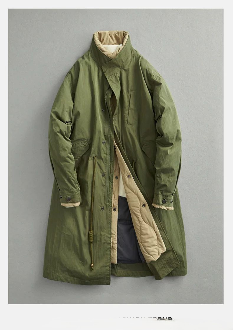 معطف شتوي رجالي طويل متوسط الط - مراجعة Trench Coat Formal وسعره