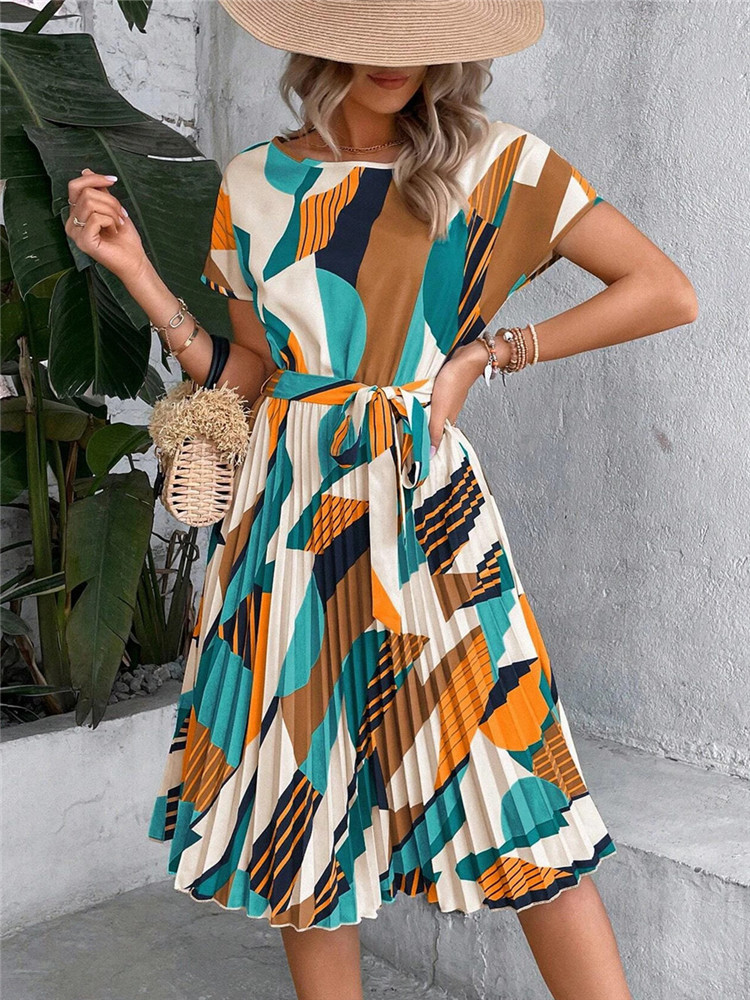 فستان Msfilia صيفي طويل بطيات  - مراجعة Women Formal Wear Zara وسعره