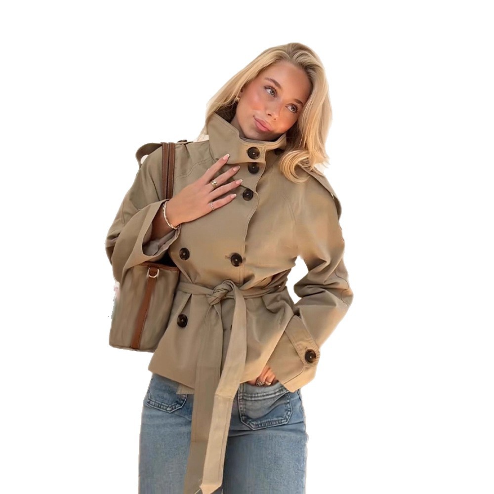 معطف نسائي مزدوج الأزرار مع يا - مراجعة Trench Coat Formal وسعره