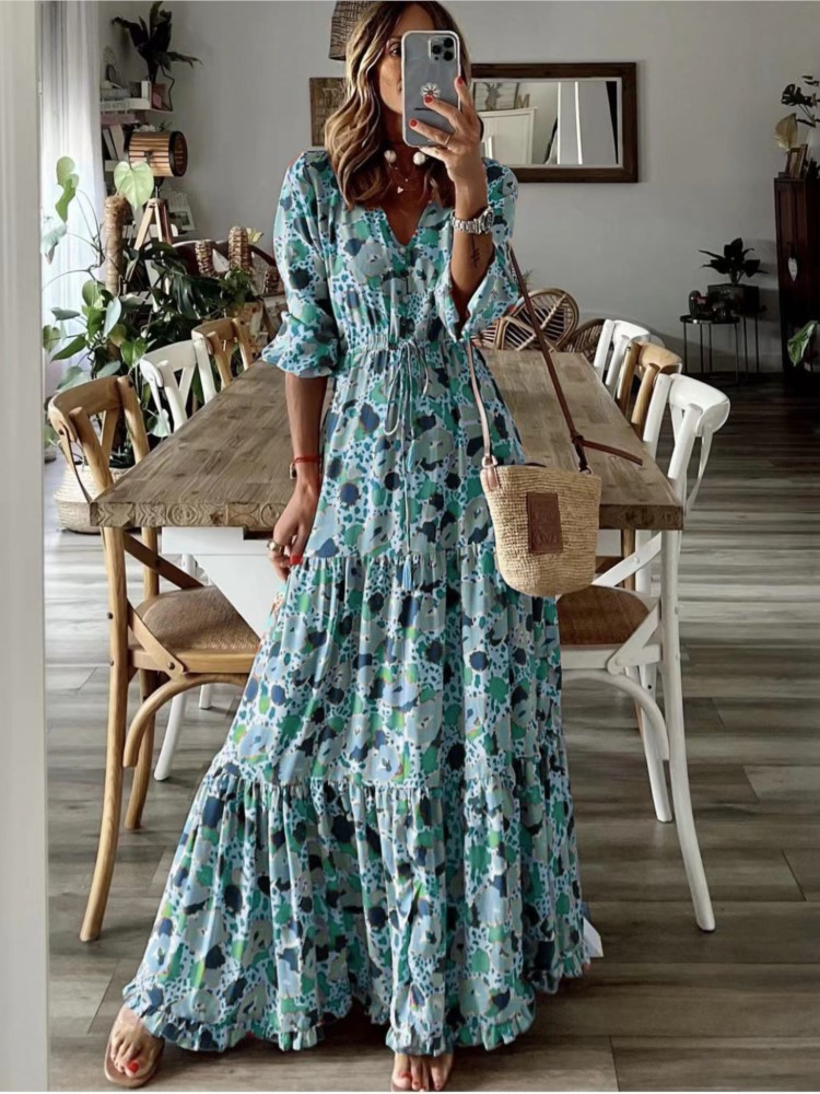 فستان نسائي طويل متأرجح كبير ، - مراجعة Women Formal Wear Zara وسعره