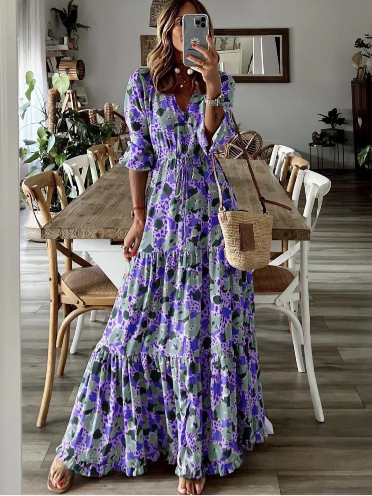 فستان نسائي طويل متأرجح كبير ، - مراجعة Women Formal Wear Zara وسعره