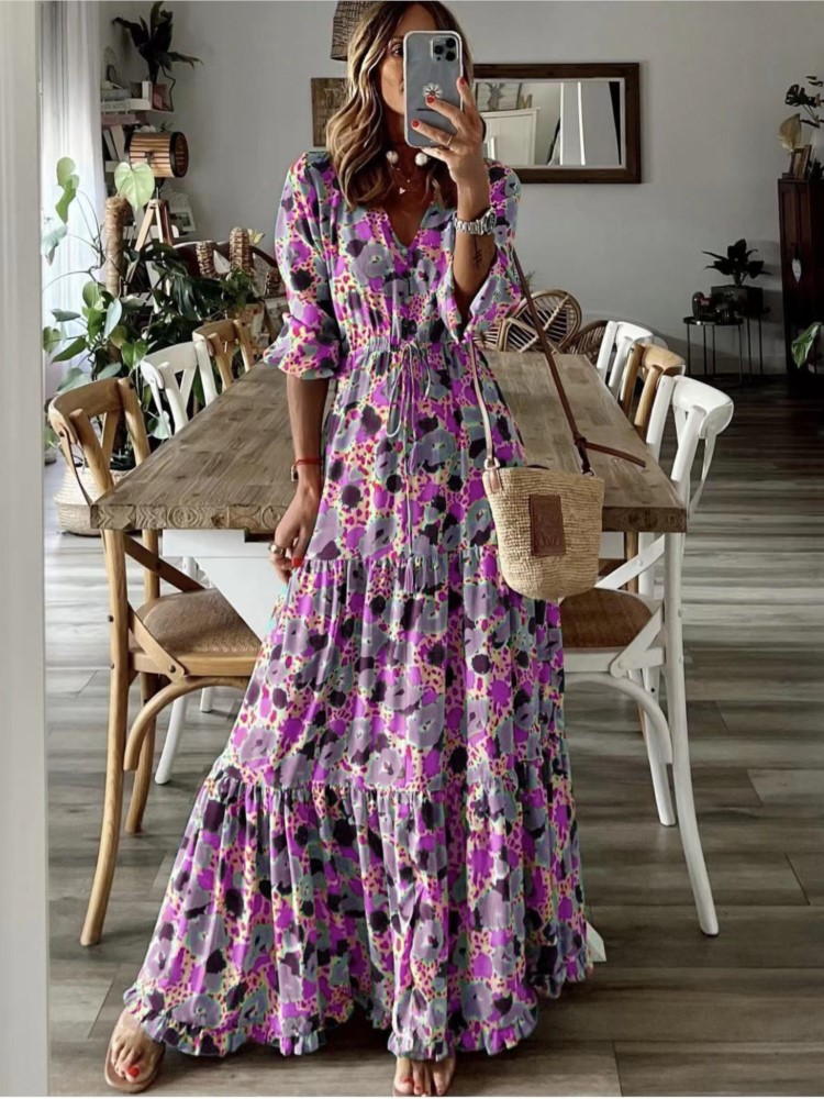 فستان نسائي طويل متأرجح كبير ، - مراجعة Women Formal Wear Zara وسعره